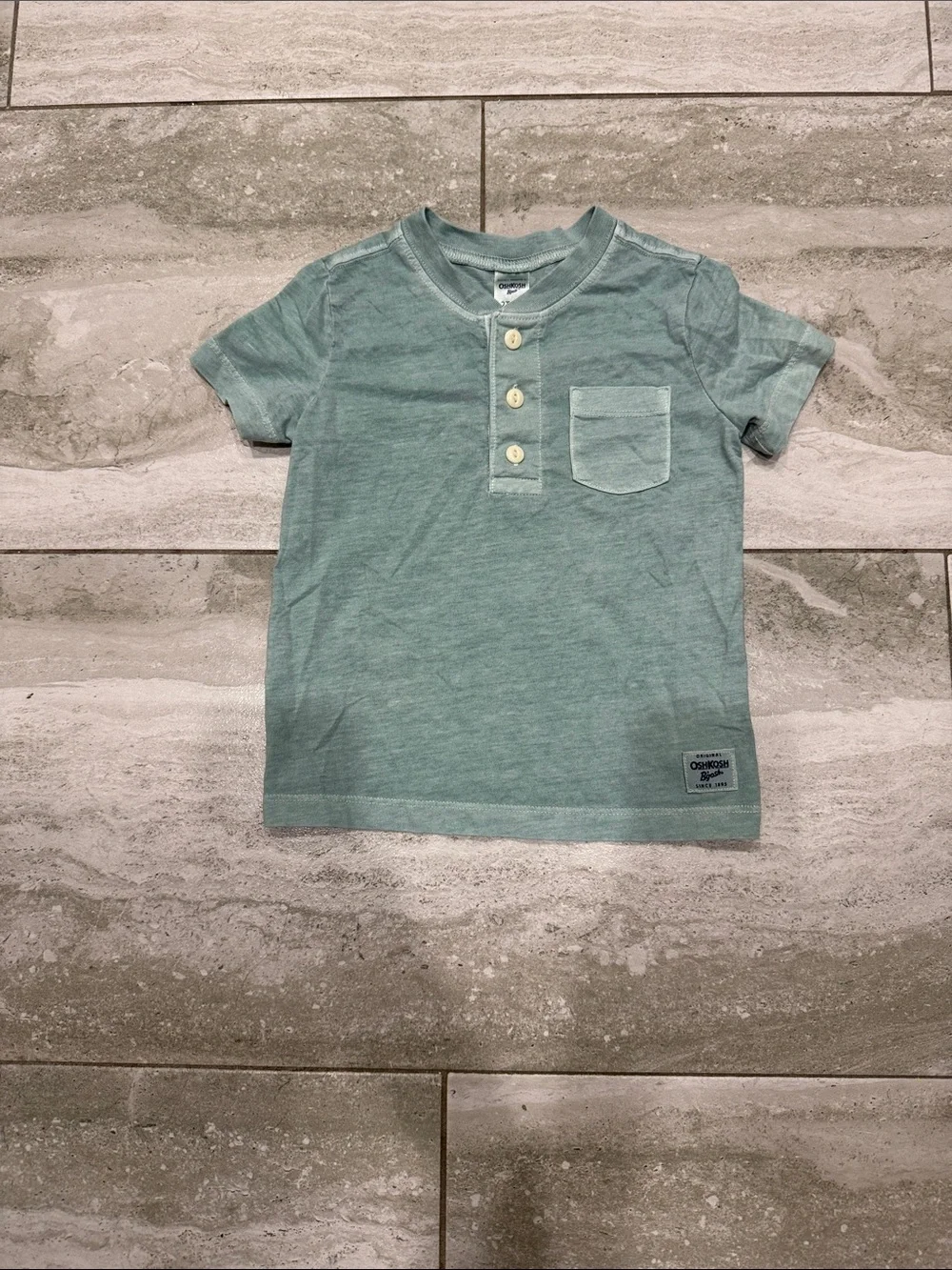 OshKosh B'gosh Mint Green Short-Sleeve Henley Tee